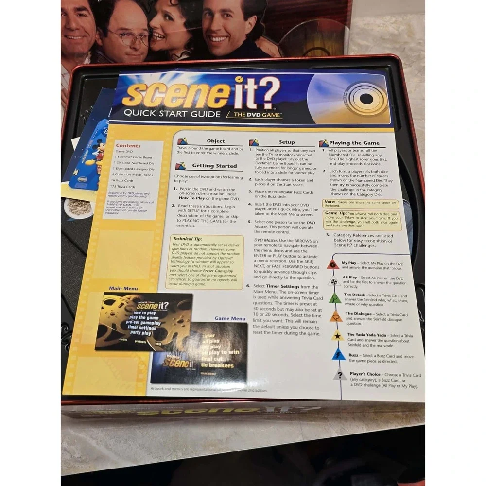 🎲 Seinfeld Scene It? Deluxe DVD Board Game Complete Set GUC Retro TV Trivia